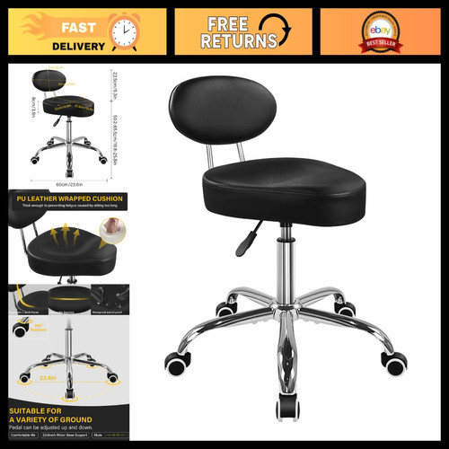 Adjustable saddle stool with - adjustable,